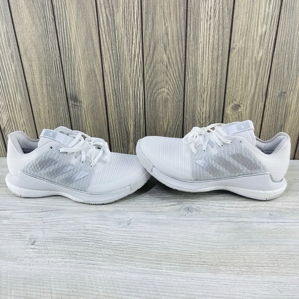 Adidas Crazyflight Volleyball Shoes White Silver Grey IG3970 Womens Size: 8.5 - Picture 9 of 16